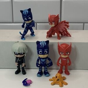 PJ Masks toys lot Small Action Figures 5-  3" Figures Included Plus Extras